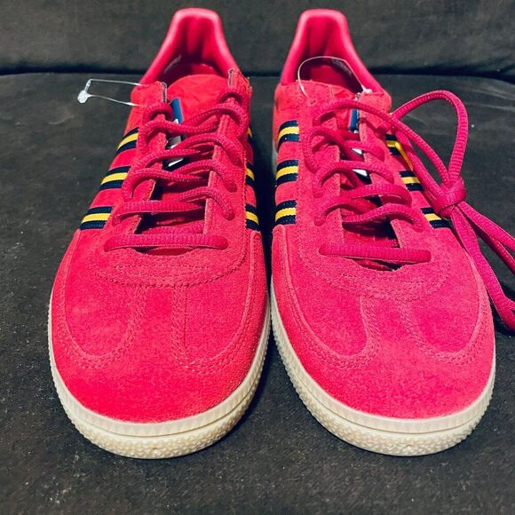 Rare Sample Tag Adidas Handball Spezial Red Blue Yellow 9 US 8.5 UK 42 2/3 EU - Picture 2 of 10